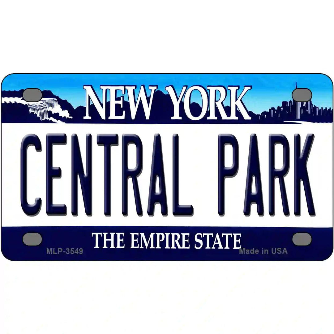 Central Park New York Novelty Metal License Plate 4" x 2.2" (MLP)