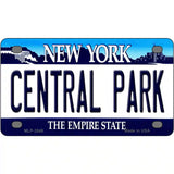 Central Park New York Novelty Metal License Plate 4" x 2.2" (MLP)