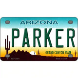 Parker Arizona Novelty Metal License Plate 4" x 2.2" (MLP)
