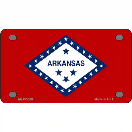 Arkansas State Flag Metal Novelty License Plate 4" x 2.2" (MLP)