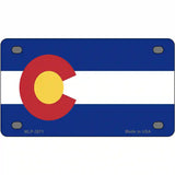 Colorado State Flag Metal Novelty License Plate 4" x 2.2" (MLP)