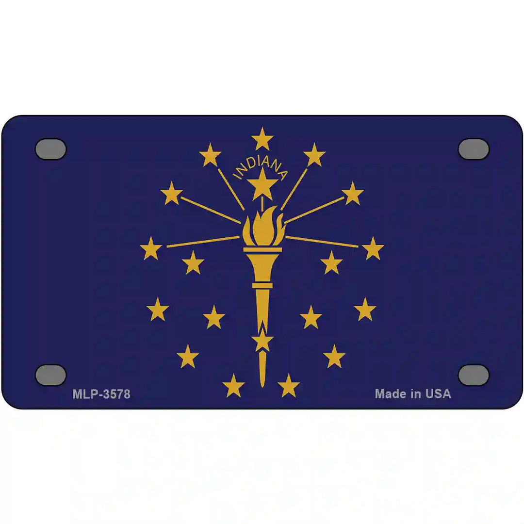 Indiana State Flag Metal Novelty License Plate 4" x 2.2" (MLP)