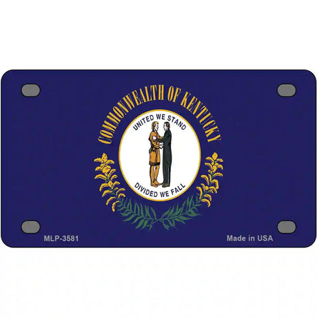 Kentucky State Flag Metal Novelty License Plate 4" x 2.2" (MLP)