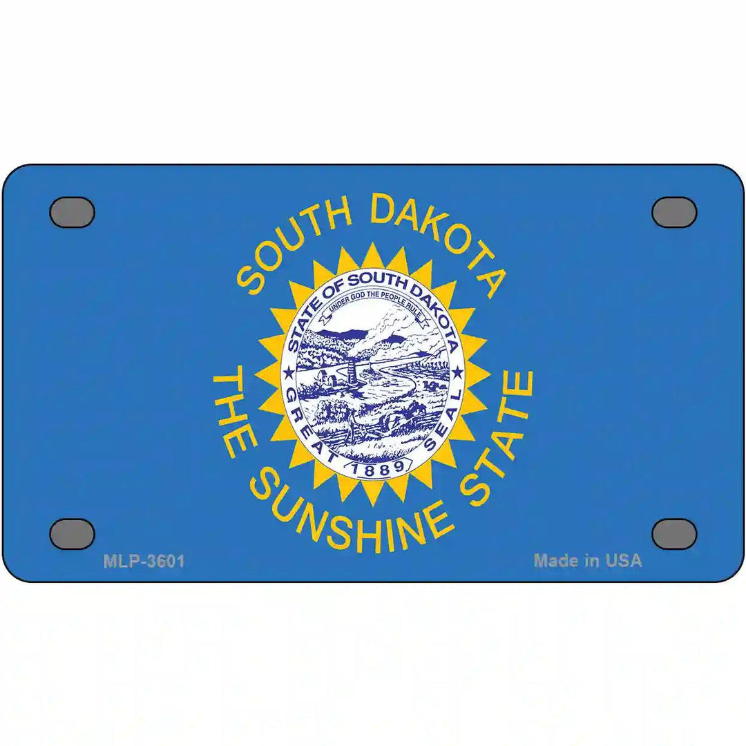 South Dakota State Flag Metal Novelty License Plate 4" x 2.2" (MLP)