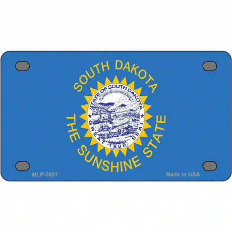 South Dakota State Flag Metal Novelty License Plate 4" x 2.2" (MLP)