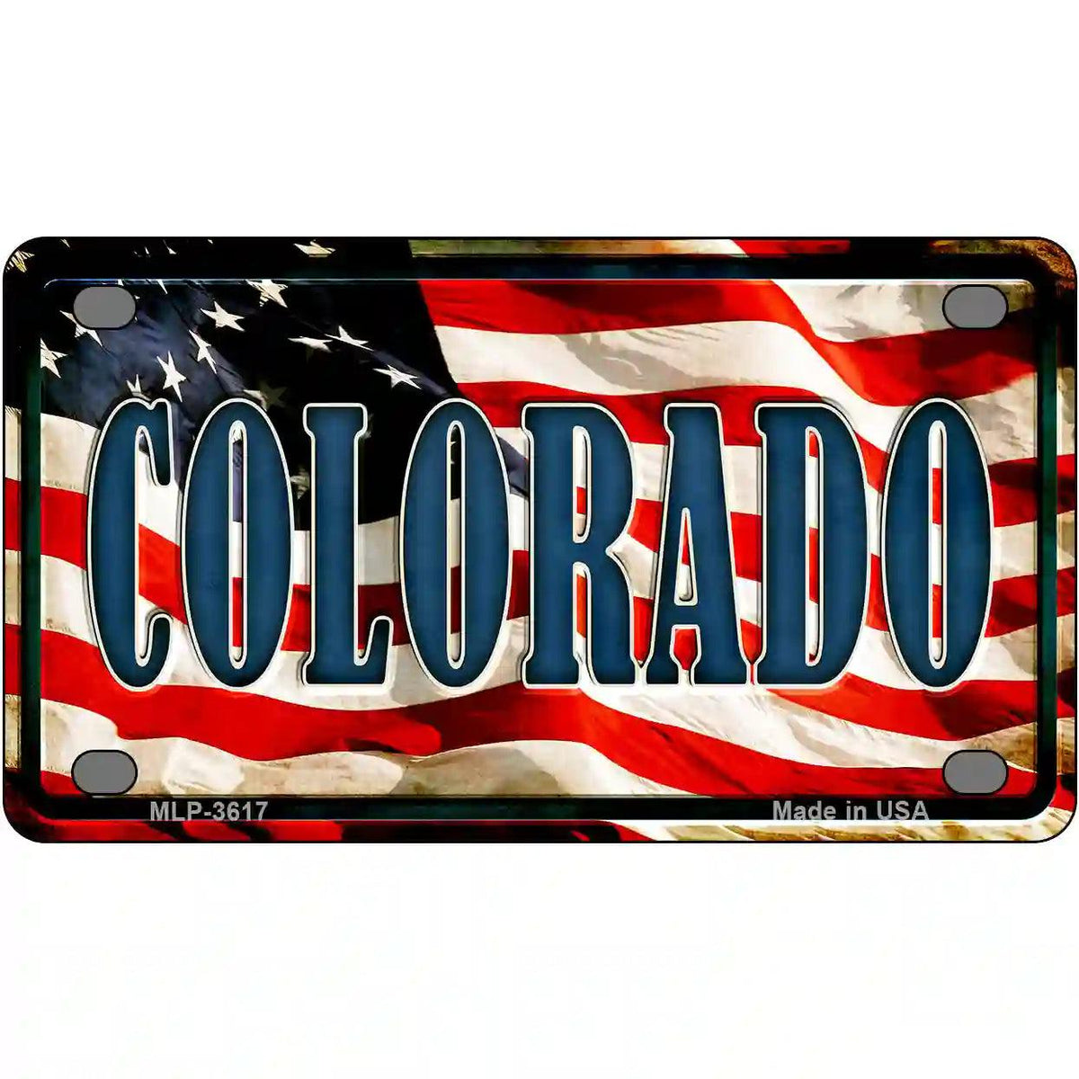 Colorado on American Flag License Plate Tag | Smart Blonde