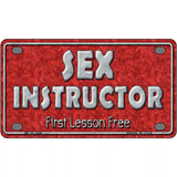 Sex Instructor Metal Novelty License Plate 4" x 2.2" (MLP)
