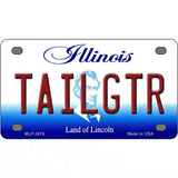 Tailgtr Illinois Novelty Metal License Plate 4" x 2.2" (MLP)