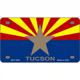 Tucson Arizona State Flag Metal Novelty License Plate 4" x 2.2" (MLP)