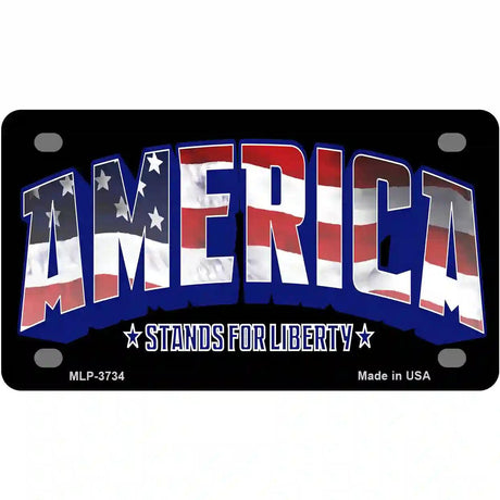 America Metal Novelty License Plate 4" x 2.2" (MLP)