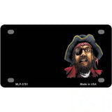 Pirate Offset Metal Novelty License Plate 4" x 2.2" (MLP)
