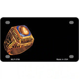 Baseball Champion Ring Offset Metal Novelty License Plate 4" x 2.2" (MLP)