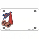 Pom And Cheer Offset Metal Novelty License Plate 4" x 2.2" (MLP)