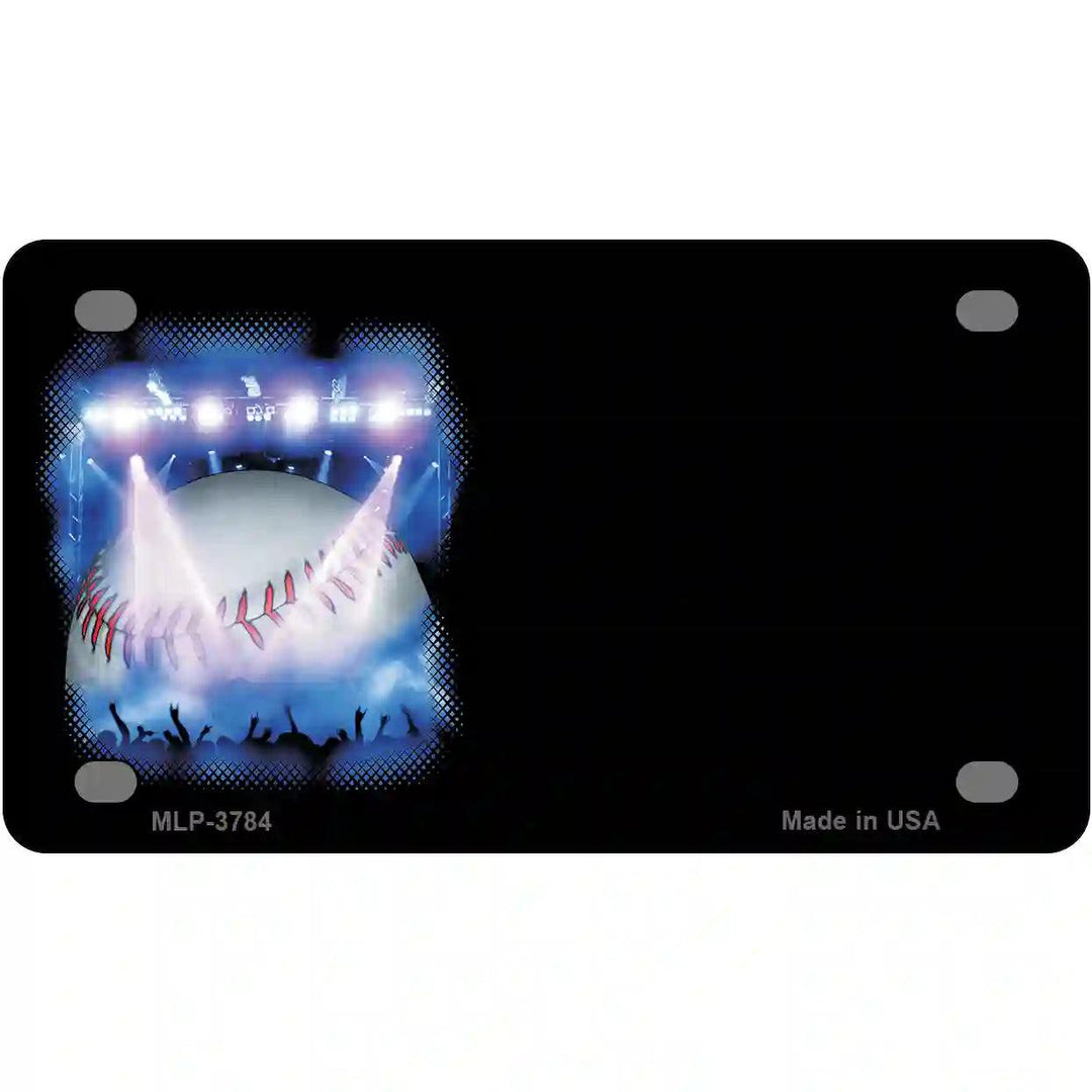 Baseball Game Offset Metal Novelty License Plate 4" x 2.2" (MLP)