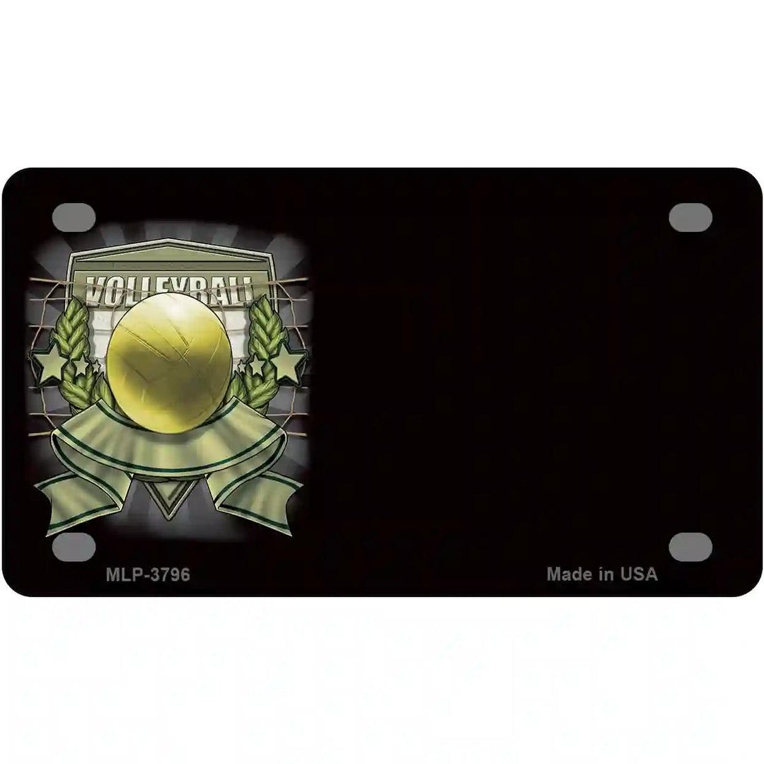 Volleyball Banner Offset Metal Novelty License Plate 4" x 2.2" (MLP)