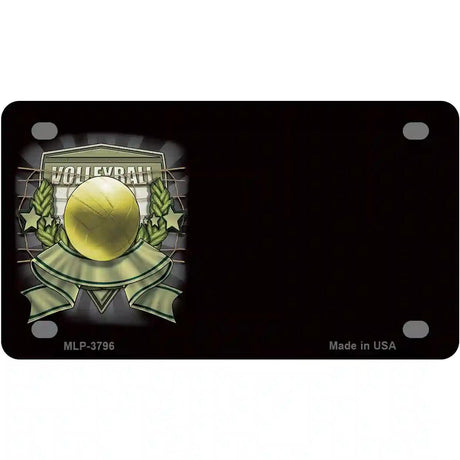Volleyball Banner Offset Metal Novelty License Plate 4" x 2.2" (MLP)