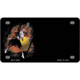 Tennis Offset Metal Novelty License Plate 4" x 2.2" (MLP)