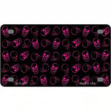 Purple Skulls Metal Novelty License Plate 4" x 2.2" (MLP)