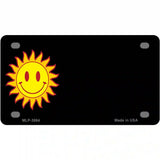 Sun Smiley Offset Metal Novelty License Plate 4" x 2.2" (MLP)