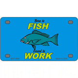 Born To Fish Metal Novelty License Plate 4" x 2.2" (MLP)