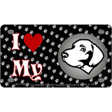 I Love My German Shorthaired Metal Novelty License Plate 4" x 2.2" (MLP)