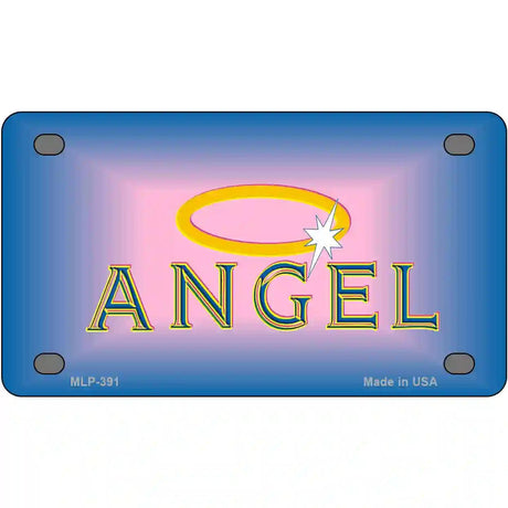 Angel Metal Novelty License Plate 4" x 2.2" (MLP)