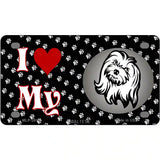 I Love My Maltese Metal Novelty License Plate 4" x 2.2" (MLP)