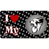 I Love My Papillon Metal Novelty License Plate 4" x 2.2" (MLP)