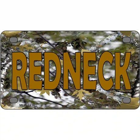 Redneck Camo Metal Novelty License Plate 4" x 2.2" (MLP)
