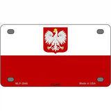 Poland Eagle Flag Metal Novelty License Plate 4" x 2.2" (MLP)