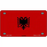 Albania Flag Metal Novelty License Plate 4" x 2.2" (MLP)