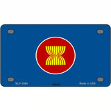 Asean Flag Metal Novelty License Plate 4" x 2.2" (MLP)
