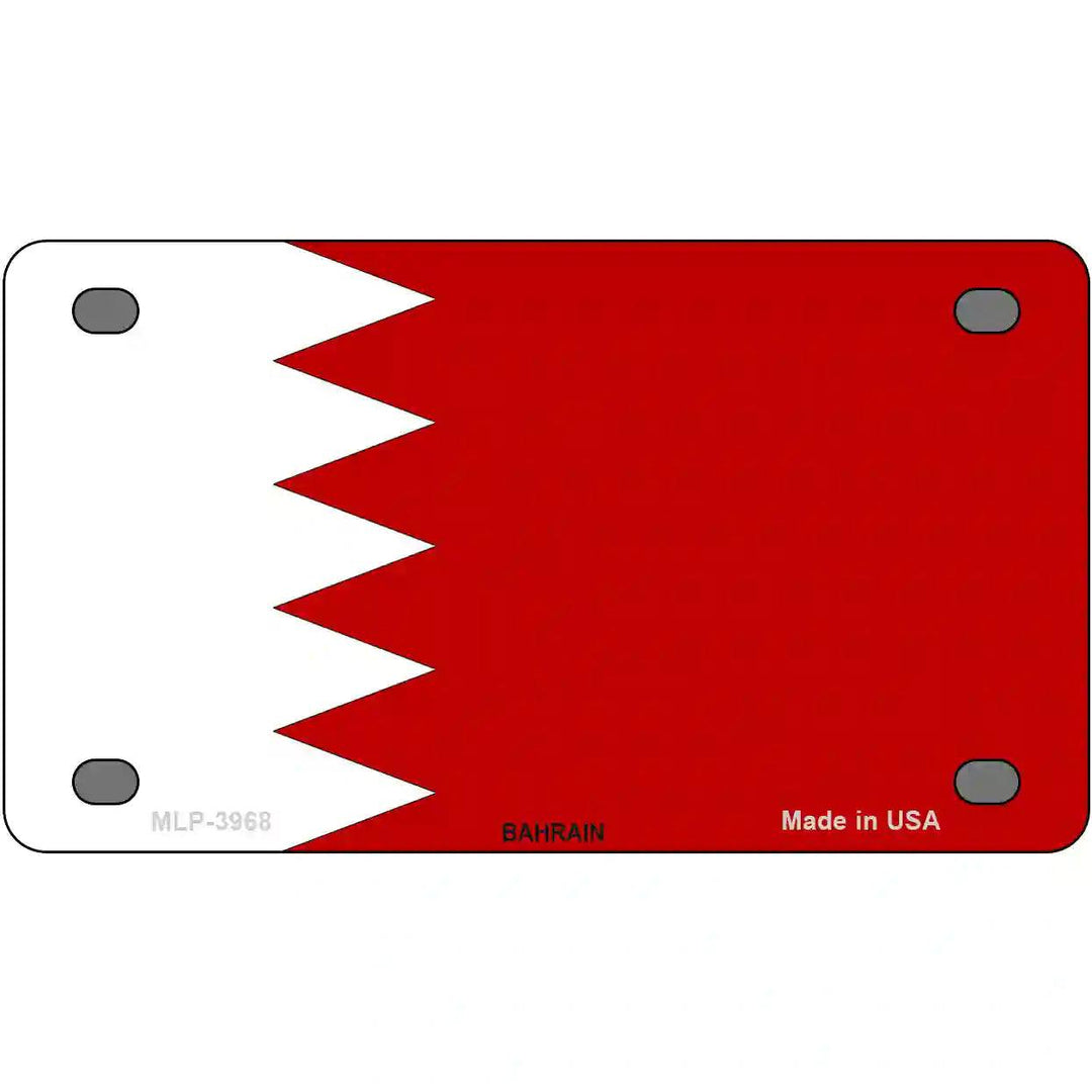 Bahrain Flag Metal Novelty License Plate 4" x 2.2" (MLP)