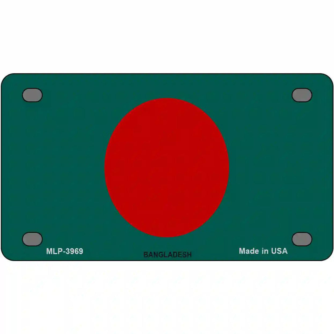 Bangladesh Flag Metal Novelty License Plate 4" x 2.2" (MLP)