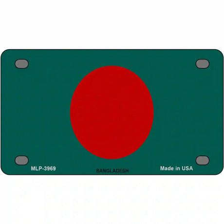 Bangladesh Flag Metal Novelty License Plate 4" x 2.2" (MLP)