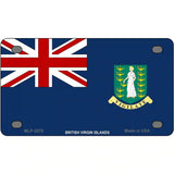British Virgin Islands Flag Metal Novelty License Plate 4" x 2.2" (MLP)
