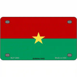 Burkina Faso Flag Metal Novelty License Plate 4" x 2.2" (MLP)