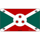 Burundi Flag Metal Novelty License Plate 4" x 2.2" (MLP)