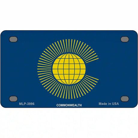 Commonwealth Flag Metal Novelty License Plate 4" x 2.2" (MLP)