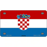 Croatia Flag Metal Novelty License Plate 4" x 2.2" (MLP)