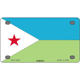 Djibouti Flag Metal Novelty License Plate 4" x 2.2" (MLP)