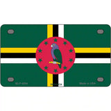 Dominica Flag Metal Novelty License Plate 4" x 2.2" (MLP)