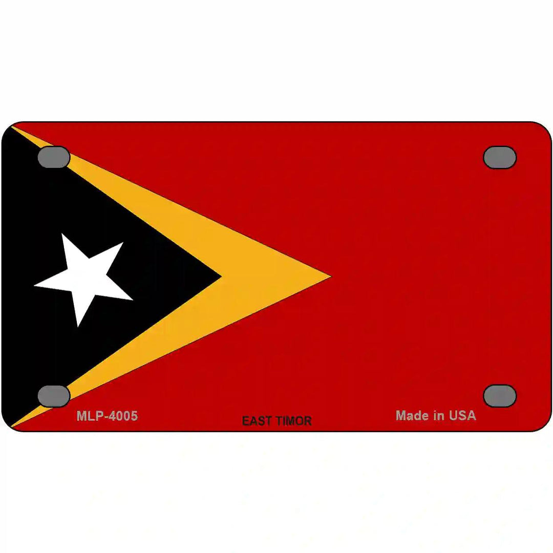 East Timor Flag Metal Novelty License Plate 4" x 2.2" (MLP)