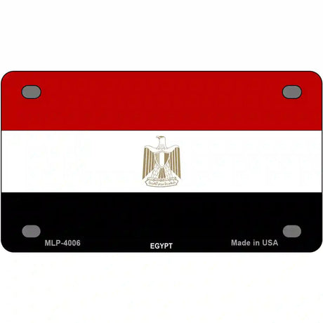 Egypt Flag Metal Novelty License Plate 4" x 2.2" (MLP)