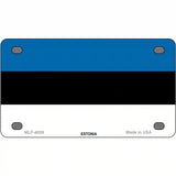 Estonia Flag Metal Novelty License Plate 4" x 2.2" (MLP)