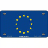 European Union Flag Metal Novelty License Plate 4" x 2.2" (MLP)
