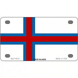 Faroe Islands Flag Metal Novelty License Plate 4" x 2.2" (MLP)