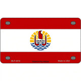 French Polynesia Flag Metal Novelty License Plate 4" x 2.2" (MLP)