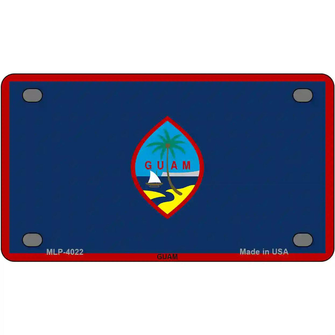 Guam Flag Novelty Metal License Plate Tag 4" x 2.2" (MLP)