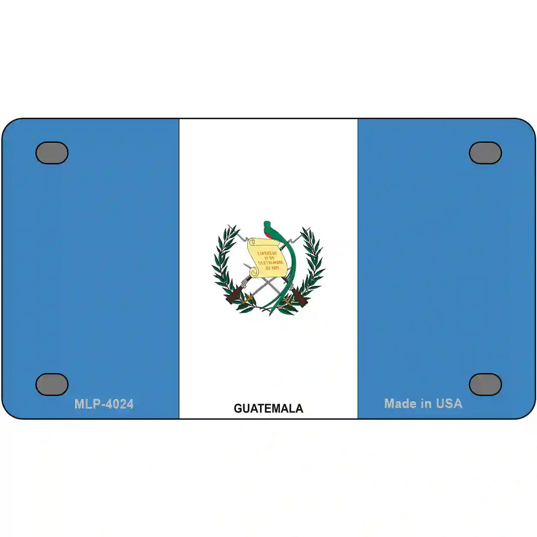 Guatemala Country Flag Metal Novelty License Plate 4" x 2.2" (MLP)